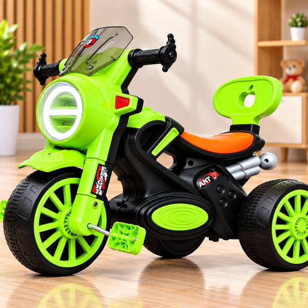 picopush toys Kids Pedal Ride On Toy Green Tricycle