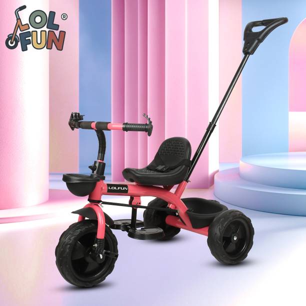 LOL-FUN Tricycle with Parental Handle and For Ages (1–5 Years) HDL-01 Tricycle
