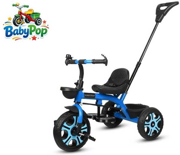 BABYPOP Tricycle with Parental Handle | Kids 3 to 5 years and Dual Storage Basket HDL 03 Tricycle