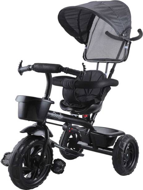 Maanit Toyzoy with Canopy Dual Storage Basket With Parental Handle Contro Safety Guardrail comfort Seat Model_552 for Kids|Boys|Girls Age Group 2-5 Years Tricycle