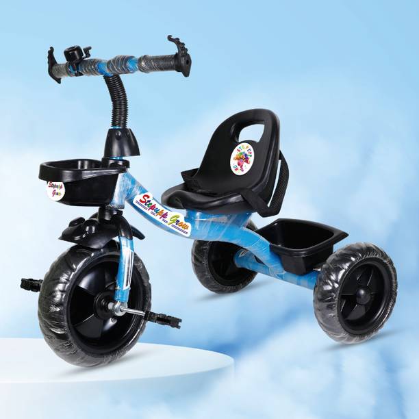 Stepupp Grow BABY WITH BASKET LIGHT BLUE COLOUR FOR KIDS stp g light blue kids tricycle,baby tricycle,tricycle-006 Tricycle