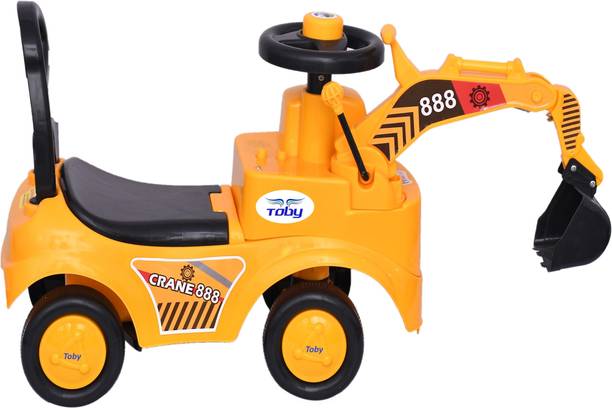 TOBY Kids Ride On Crane Elegant Design, Ride On Toy with Steering, Music & Lights Crane 11 Tricycle