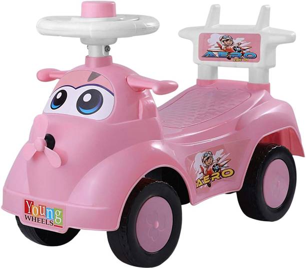 Kidons Baby Ride On Toy for Kids Manual Push Riding Toy Ride On Car for Toddlers with Steering Wheel & Backrest Tricycle