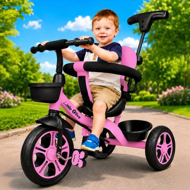 Little Olive Toddler Trike, Kids Cycle, Baby Cycle, Ride On Toy for Boys & Girls Kiddie Kart Tricycle - Safe, Sturdy, And Stylish Ride-On Toy For Kids, Ages 2-5 Tricycle