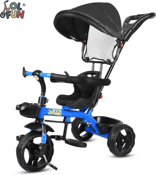 LOL-FUN Tricycle, Baby Cycle, Baby Tricycle Premium Tricycle Canopy for Kids Tricycle CAT CANOPY BLUE Tricycle