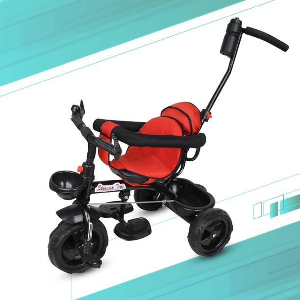 Dugri 552 Kids Tricycle Parental Handle,Basket,Seat with Cloth Tricycle
