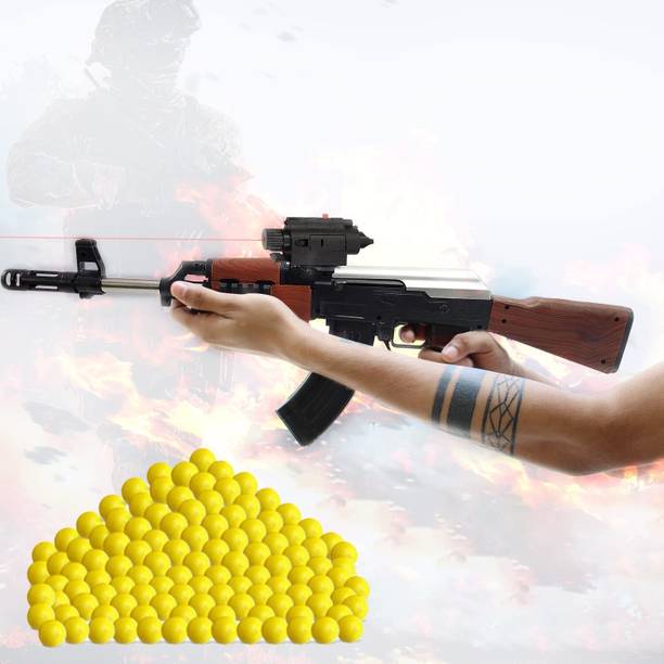 Aganta Ak47 Gun Toy Kids For Boys With Laser Light Shooting Guns & Darts