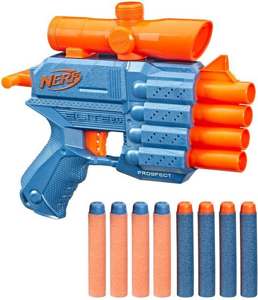 Nerf Elite 2.0 Prospect QS-4 Blaster,8 Official Elite Darts,4-Dart Blasting Guns & Darts