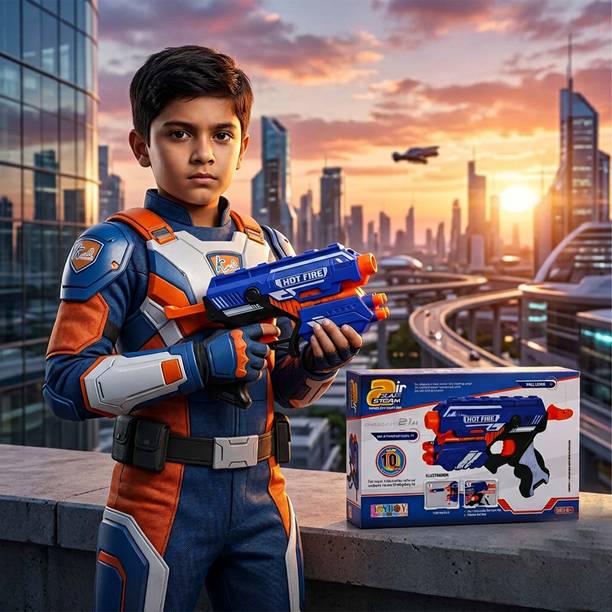 Kriiddaank Blaze Storm Blaster Gun Toy for Kids - Soft Bullet Blaster - Safe & Fun Action Guns & Darts