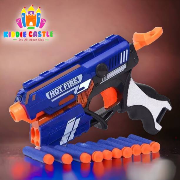 Kiddie Castle Manual Shot Gun With 10 Soft Bullets for Kids Guns & Darts