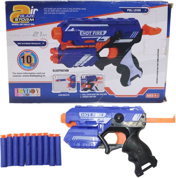 Kriiddaank Blaze Storm Blaster Gun Toy for Kids - Soft Bullet Blaster - Safe & Fun Action Guns & Darts
