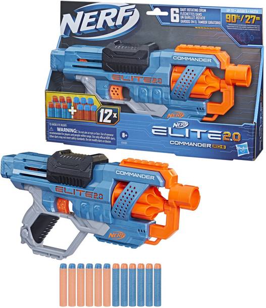 Nerf Elite 2.0 Commander RD-6 Toy Blaster,6- Rotating Drum,Incl. 12 Guns & Darts