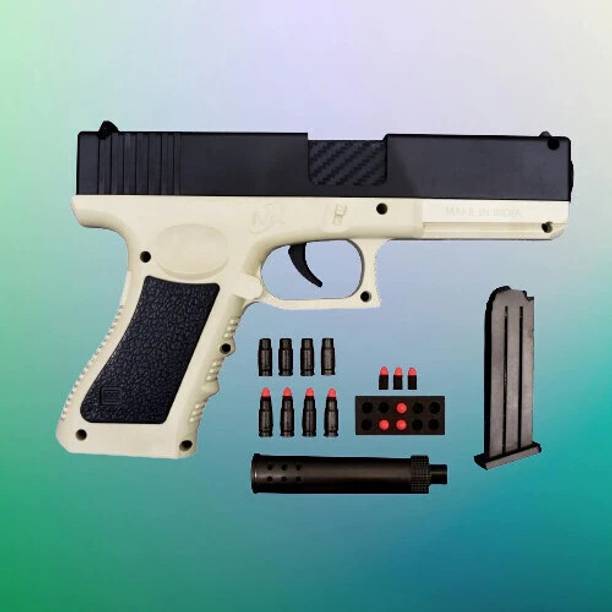GEX Toys Weapon Pistol for Kids with Soft Bullets Safe & Shooting Reloading Gun Guns & Darts
