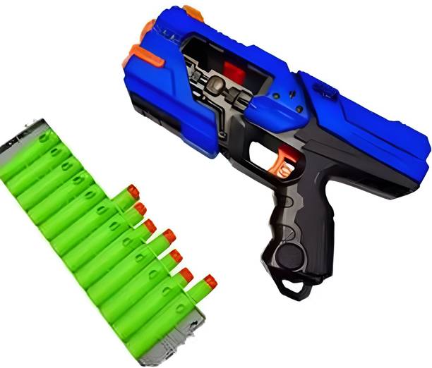 Braintastic Blaster Shots Soft Foam Bullet Gun Toy for Kids | 12 Foam Darts Guns & Darts
