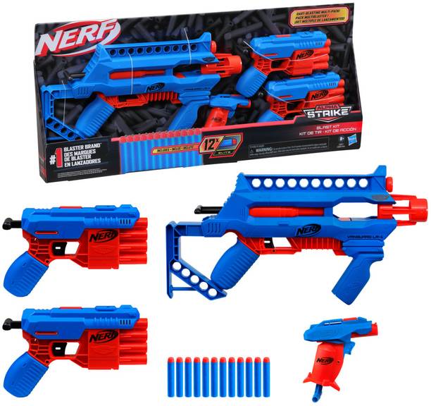 Nerf Alpha Strike Blast Kit, Dart-Blasting Multi-Pack, best gift set, Incl. 12 Darts Guns & Darts