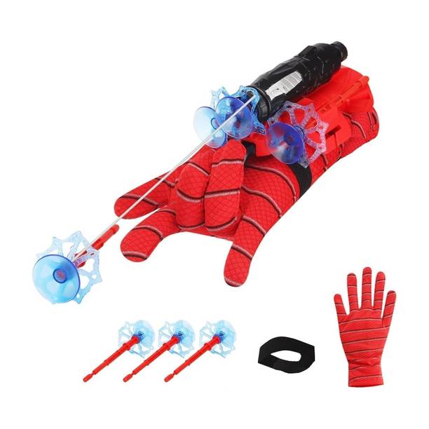 KCR Spider Glove Man Web Shooting Toys, Hero Movie Launcher Wrist Toy Set for Ki