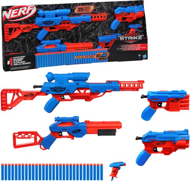 नेर्फ Alpha Strike Ultimate Mission Pack, 5 Blasters and 30 Official Elite Darts, For Kids, Teens, Adults