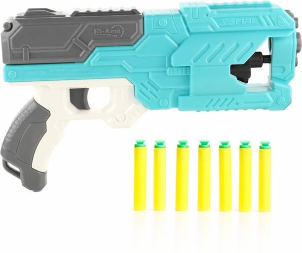 Aditi Toys High Performance Six Fire Gun, Toy Blaster Gun with 6 Dart Guns & Darts