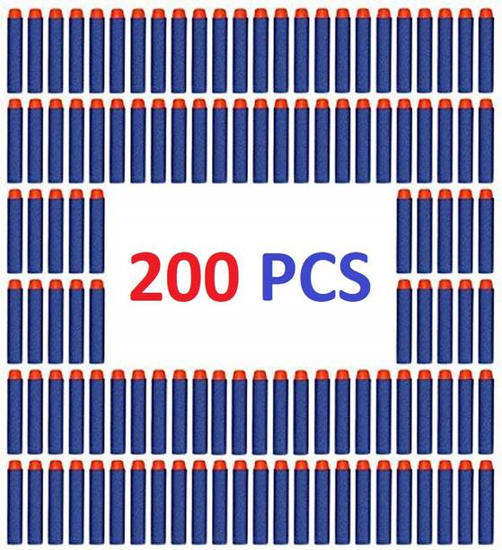 bhauvik Plastic Soft Foam Toy Bullet Dart Bullets for Nerf N-Strike Elite Guns (200pcs) Guns & Darts