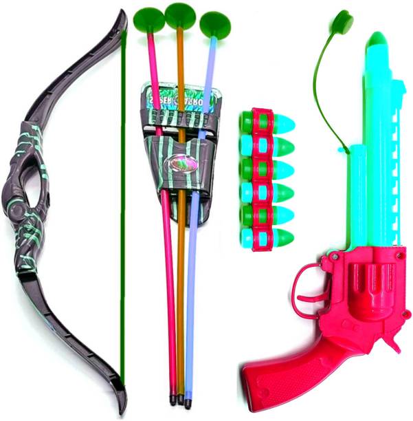 Dynamic Retail Global Gun Toys for Boys With Bullets, Archery Bow & Arrows, Blaster Guns Darts KF1651 Guns & Darts