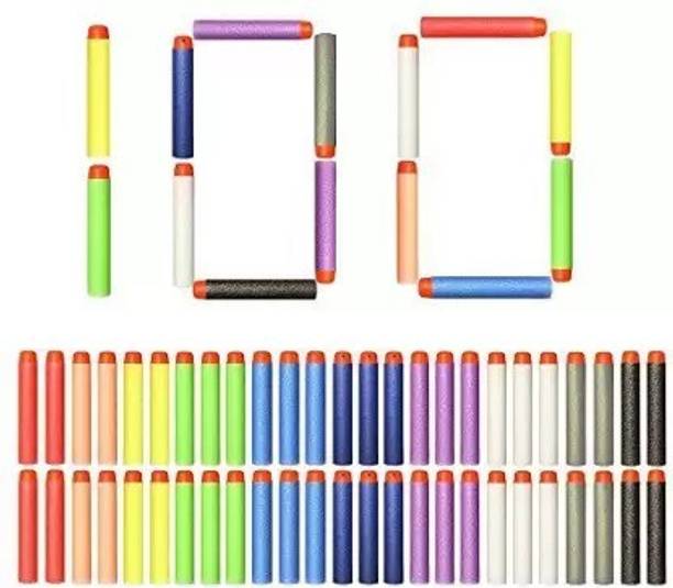 bhauvik Colorful Soft Foam Dart For All Types Of Nerf And Other Gun (100pcs) Guns & Darts