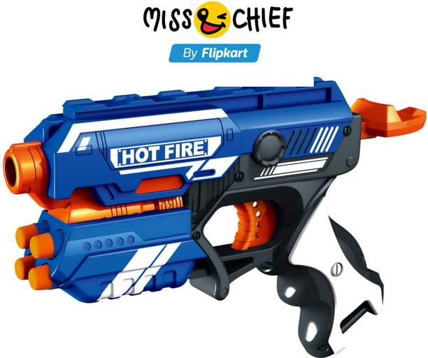 Miss & Chief Sharp Soft Blaster Manual Soft Bullet Shooting Gun Toy with 10 Soft Foam Bullets Guns & Darts