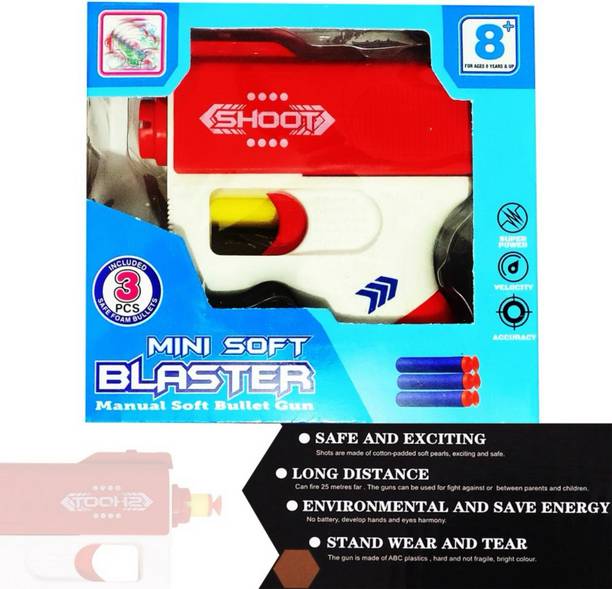 Jayaansh Traders Soft Bullet Shoot Gun For Kids…( Random Colour ) Darts & Plastic Bullets