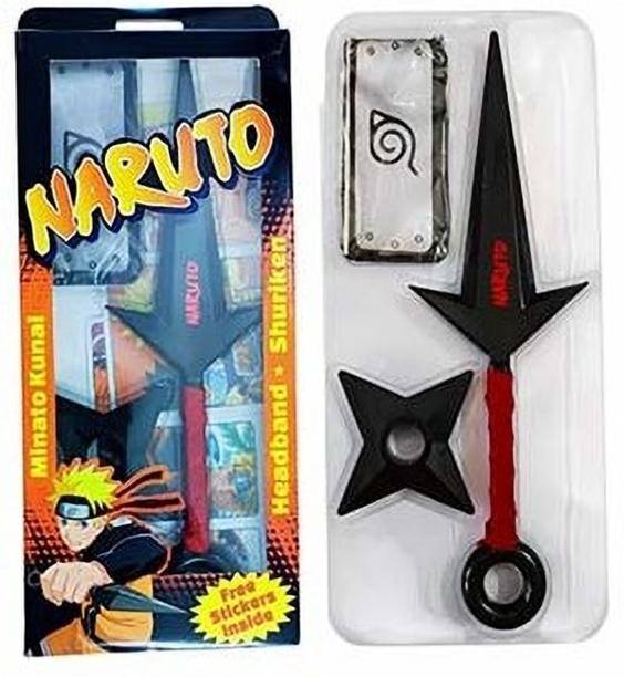 THEJAS Naruto Ninja Set-Kunai Shuriken Headband 6 Sticker Anime Roleplay Ninja Gear Armor Sets