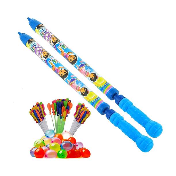 Brown Leaf (2 Pichkari + 3 Magic Balloon)for Children Holi & Summer Pool Party Fun Water Gun