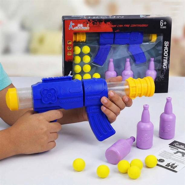 Kriiddaank Foam Dart Gun Soft Ball - Children Air-Powered, Shooter Fun Target Shooting To Guns & Darts