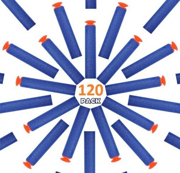 shreenik Soft Foam Suction Bullets Darts for Nerf N-Strike Guns (120pcs) Slingshots