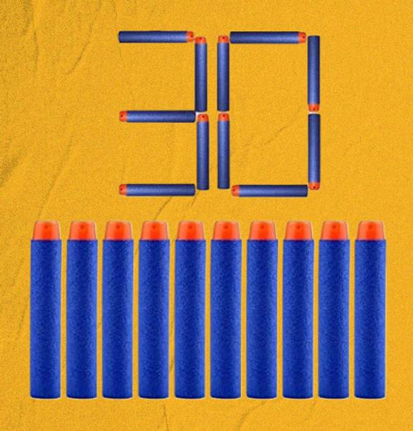 BZILO Plastic Foam Toy 30 Bullet Dart Bullets for Nerf N-Strike Elite Guns J_53 Guns & Darts