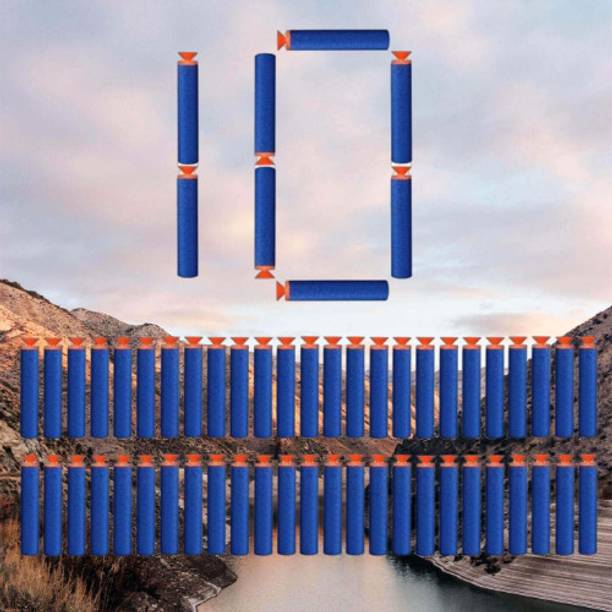 BZILO Plastic Foam Toy 10 Bullet Dart Bullets for Nerf N-Strike Elite Guns J_71 Guns & Darts