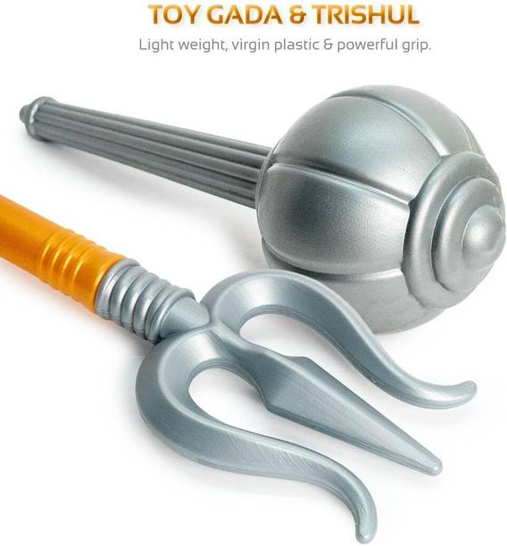 zokato Trishul and Gada 2in1 Combo Set Pretend Play Toys for Kids Bows & Arrows