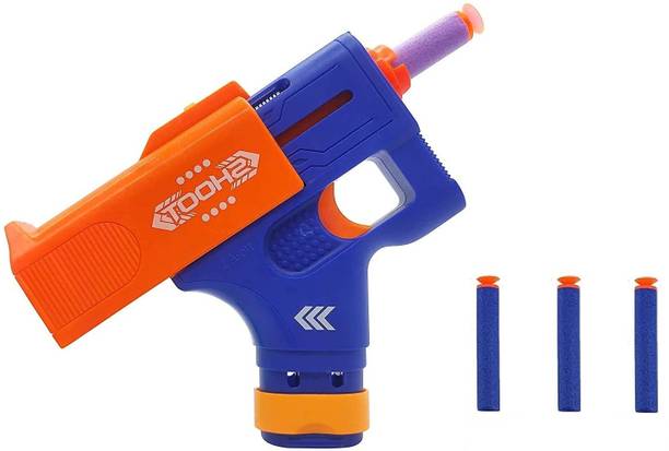 SMCD Mini Soft Blaster Manual Soft Bullet Gun with 3 Bullets (Single Mini Blaster) Guns & Darts