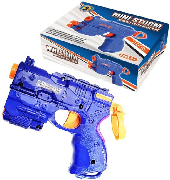 KTRS Mini Storm Toy Gun 3 Soft Foam Bullet Fun Target Shooting Battle Fight Game Guns & Darts