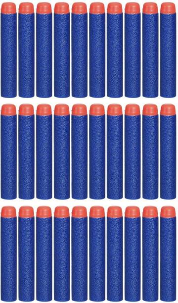 bhauvik Hot Fire Gun Bullet Soft Foam Dart for Nerf Gun Refill Pack 30 Pcs Darts & Plastic Bullets