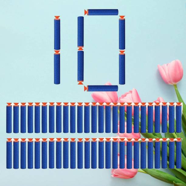 BZILO Plastic Foam Toy 10 Bullet Dart Bullets for Nerf N-Strike Elite Guns J_28 Guns & Darts