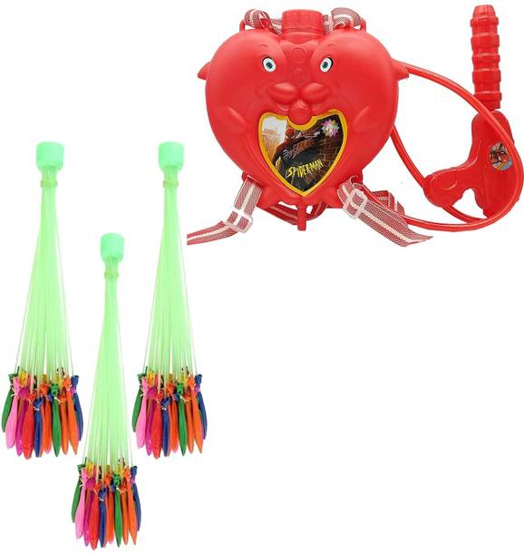 Brown Leaf (1 Pichkari + 3 Magic Baloon)For Kids Holi Festival & Summer Pool Party Fun Water Gun