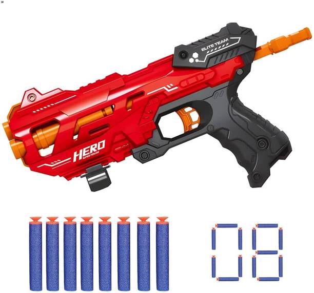 AS TRADERS Hero Soft Bullet Toy Gun with 8 Foam Darts | Safe Shooting Blaster for Kids47 Guns & Darts