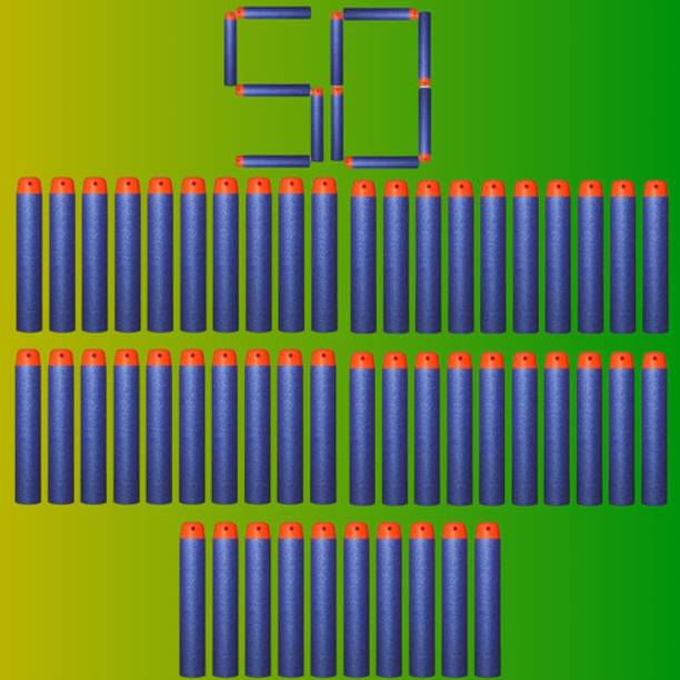 BZILO Multicolor Plastic Foam Toy 50 Bullet Dart Bullets for Nerf N-Strike Guns J_59 Guns & Darts