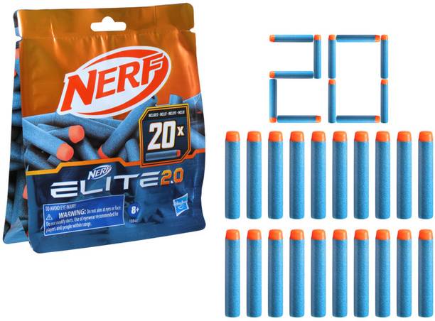 Hasbro Nerf Elite 2.0 Dart Refill, 20 Nerf Elite Darts Guns & Darts