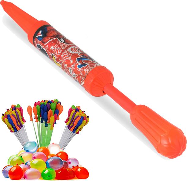 Brown Leaf (1 Pichkari + 3 Magic Balloon)Pipe Holi Pichkari for Kids Holi & Pool Party Fun Water Gun