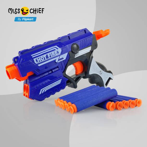 Miss & Chief by Flipkart blaze storm foam blaster gun toy, safe and long range shooting gun, (5 foam bullets and 5 suction dart bullets) Guns & Darts