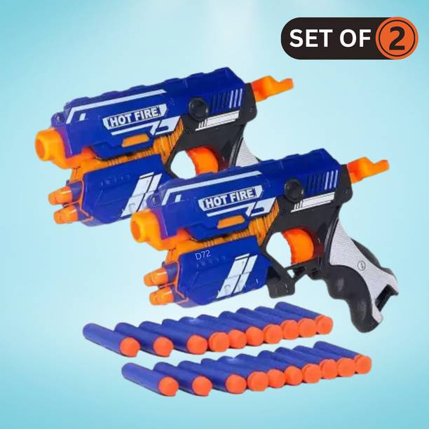 AS TRADERS Combo Blaze Storm Foam Blaster Toy Gun for Kids Best Guns, (Set of 2) 14 Guns & Darts