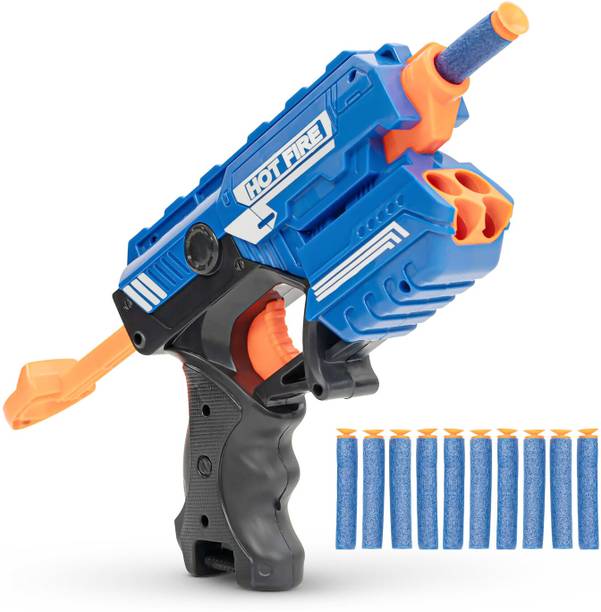 KOBBET Blaze Storm Hot Fire Bullet Gun Toy With 10-Foam Bullets,Fun Target Shooting Gun Guns & Darts