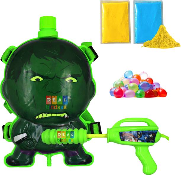 DEALbindaas Little Boy Tank Holi Water Gun Toy Pressure Pichkari & Back Pack Tank 1707 Water Gun
