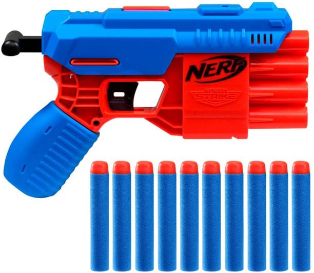 Kaavya Enterprises Alpha Strike Fang Qs-4 Toy Blaster, Fire 4 Darts in A Row, 10 Nerf Darts Guns & Darts