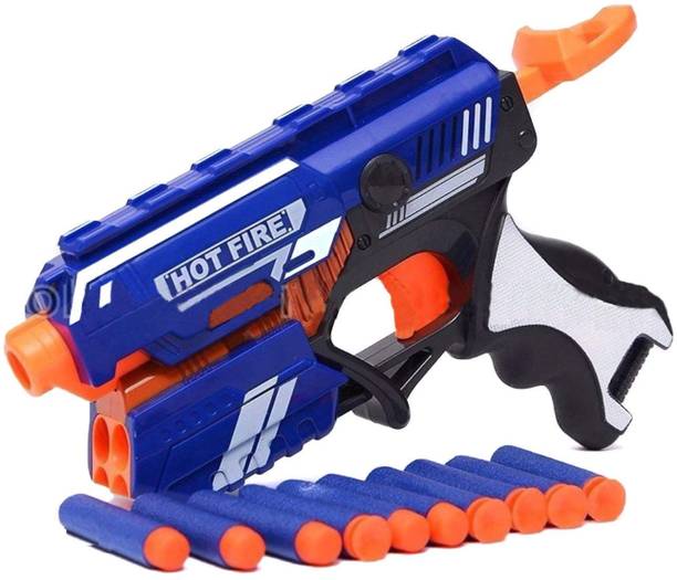 विकॉर्प Blaze Storm Hot Fire Soft Bullet Gun Toy With 10 Safe Soft Foam Bullets