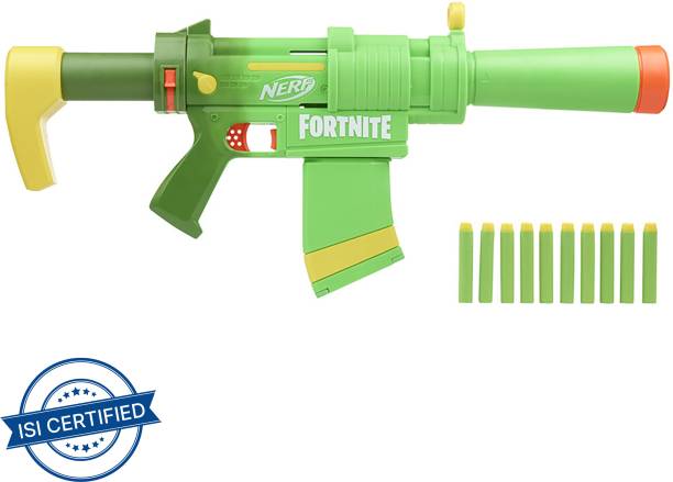 Nerf Fortnite SMG-Zesty Elite Dart Blaster with Removable Stock,Barrel, 10-Darts Guns & Darts